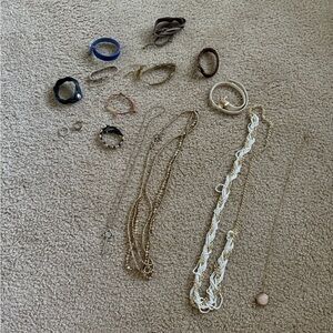 15pc Jewelry Lot- Mixed Metals & Dainty Styles
